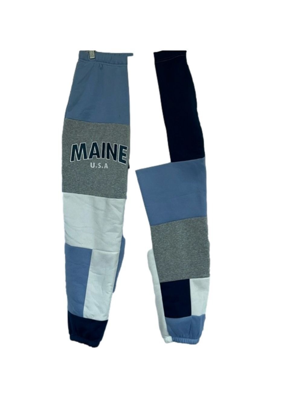 Sweatpants: Patchwork Blue: Size Medium